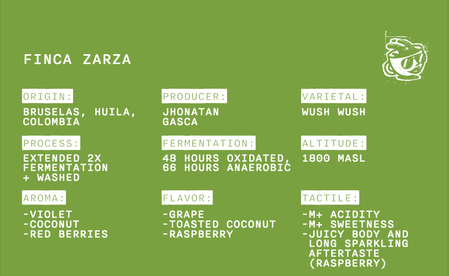 Finca Zarza -  Colombia - Wush Wush - Anaerobic Washed